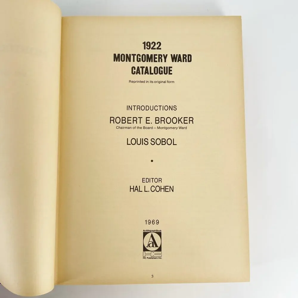1922 Montgomery Ward Catalog Golden Jubilee hardback book 1969 printing